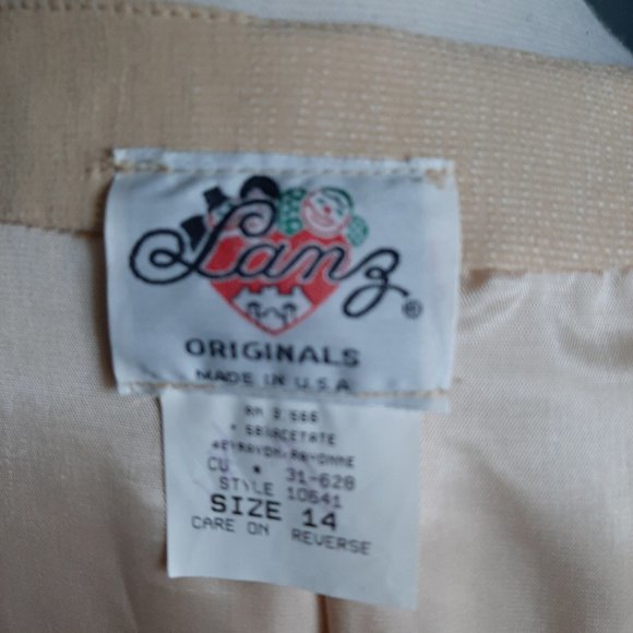 Vintage Lanz Originals of Salsburg Button-Down Tunic Pale Yellow Size 14 - Picture 10 of 10